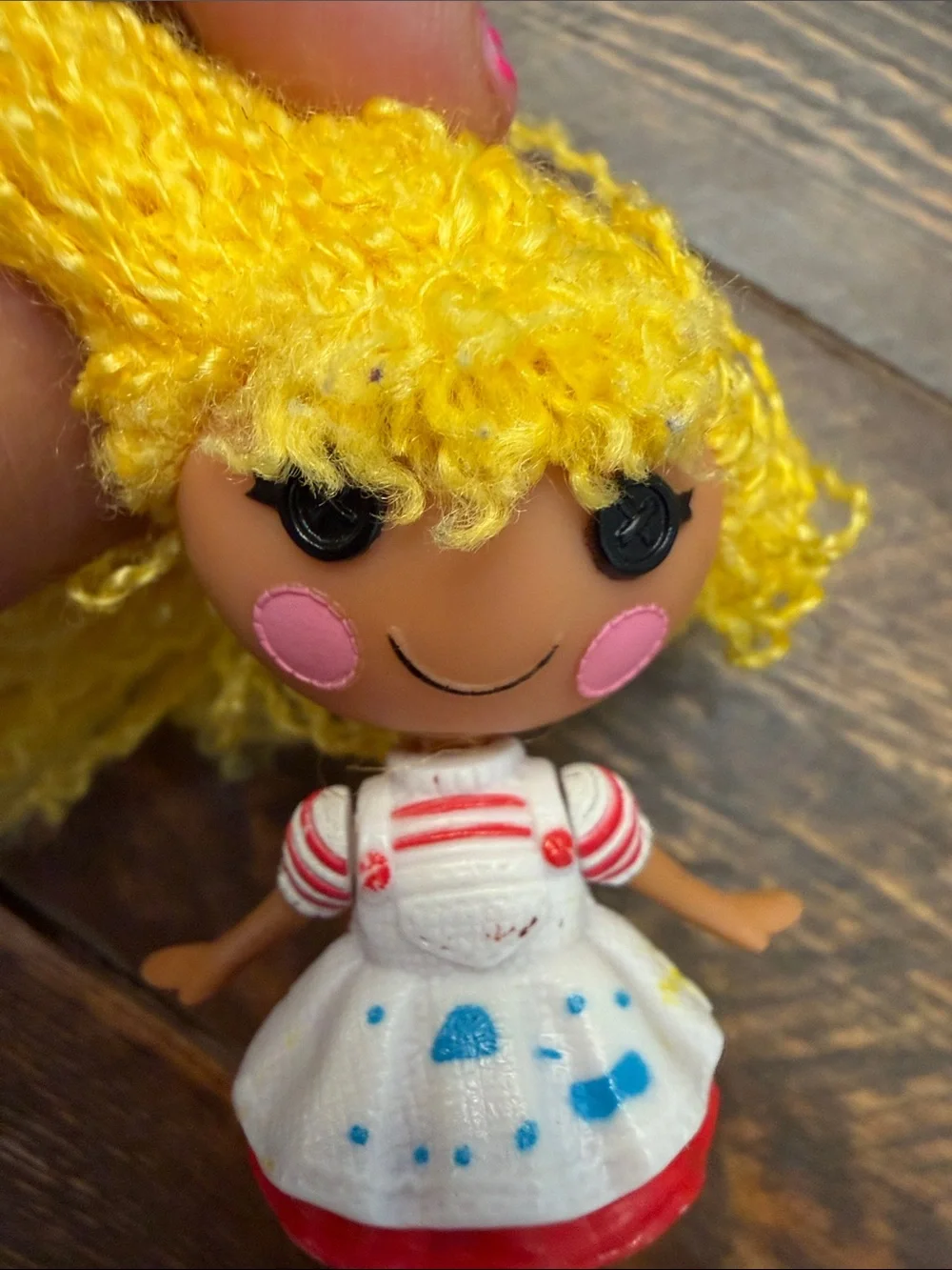 Mini Lalaloopsy Loopy Hair Doll Spot Splatter Splash Yellow Yarn Hair MGA 2013